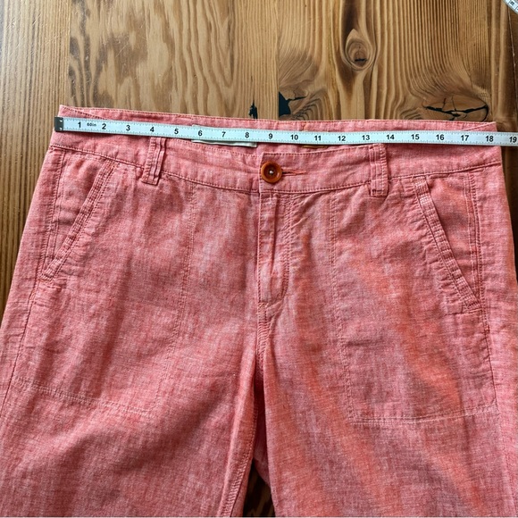 Anthropologie Pilcro Linen Blend Coral Wide Leg Trouser - Picture 9 of 11